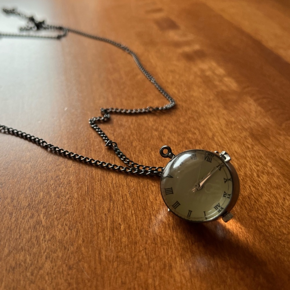 Y2K Steampunk Watch Pendant Necklace
